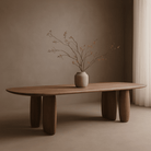 Underline Dining Table Light Walnut Wood Legs & Table Top 280cm by Tommy Franks