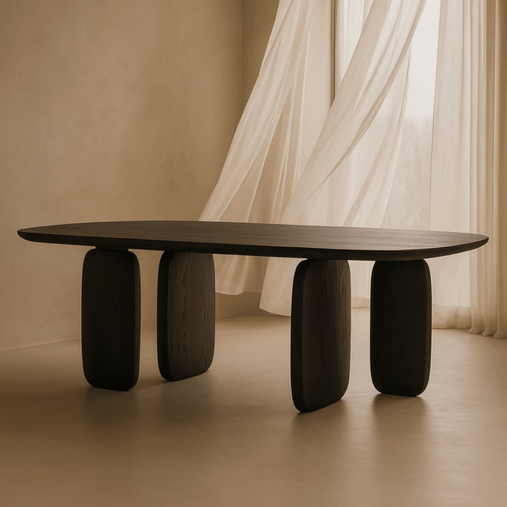 Underline Black Oak Dining Table by Tommy Franks