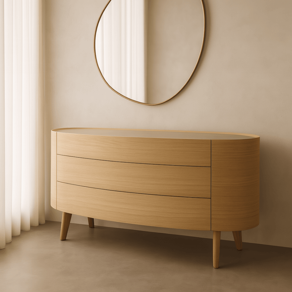 Weston Chest Of Drawers Ash & Oak Wood 3 Drawer by Tommy Franks