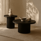 Lincoln Matte Black Side Table by Tommy Franks