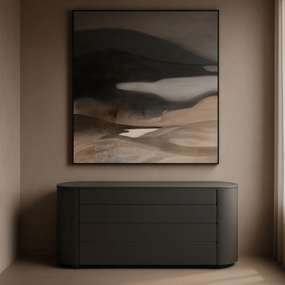 Sims Matte Dark Grey Chest of Drawers by Tommy Franks