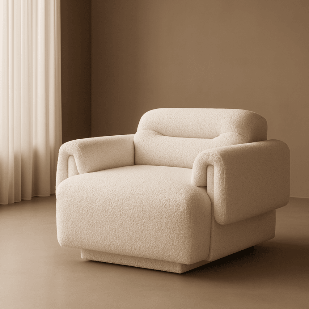 Frankie Polar Bouclé 1-Seater Sofa by Tommy Franks