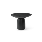 Basilca Matte Black Wood Side Table by Tommy Franks