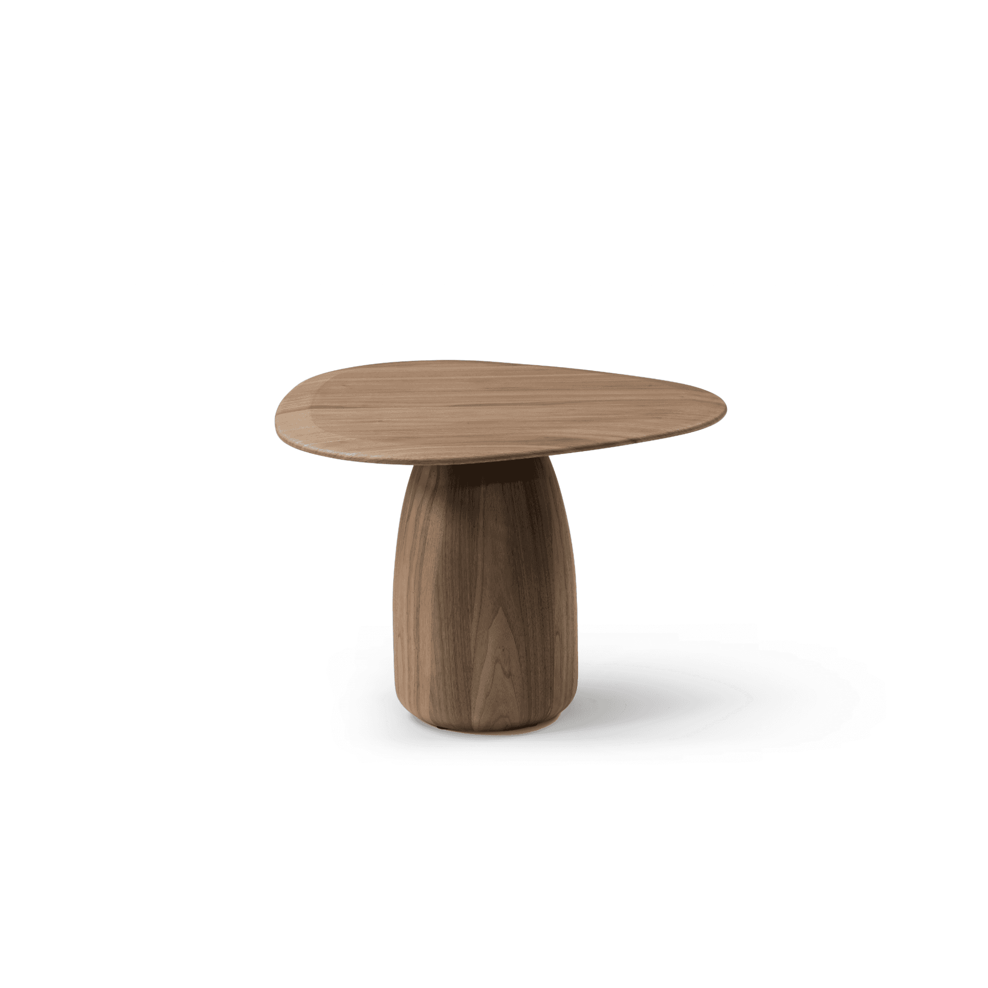 Basilca Walnut Wood Side Table by Tommy Franks