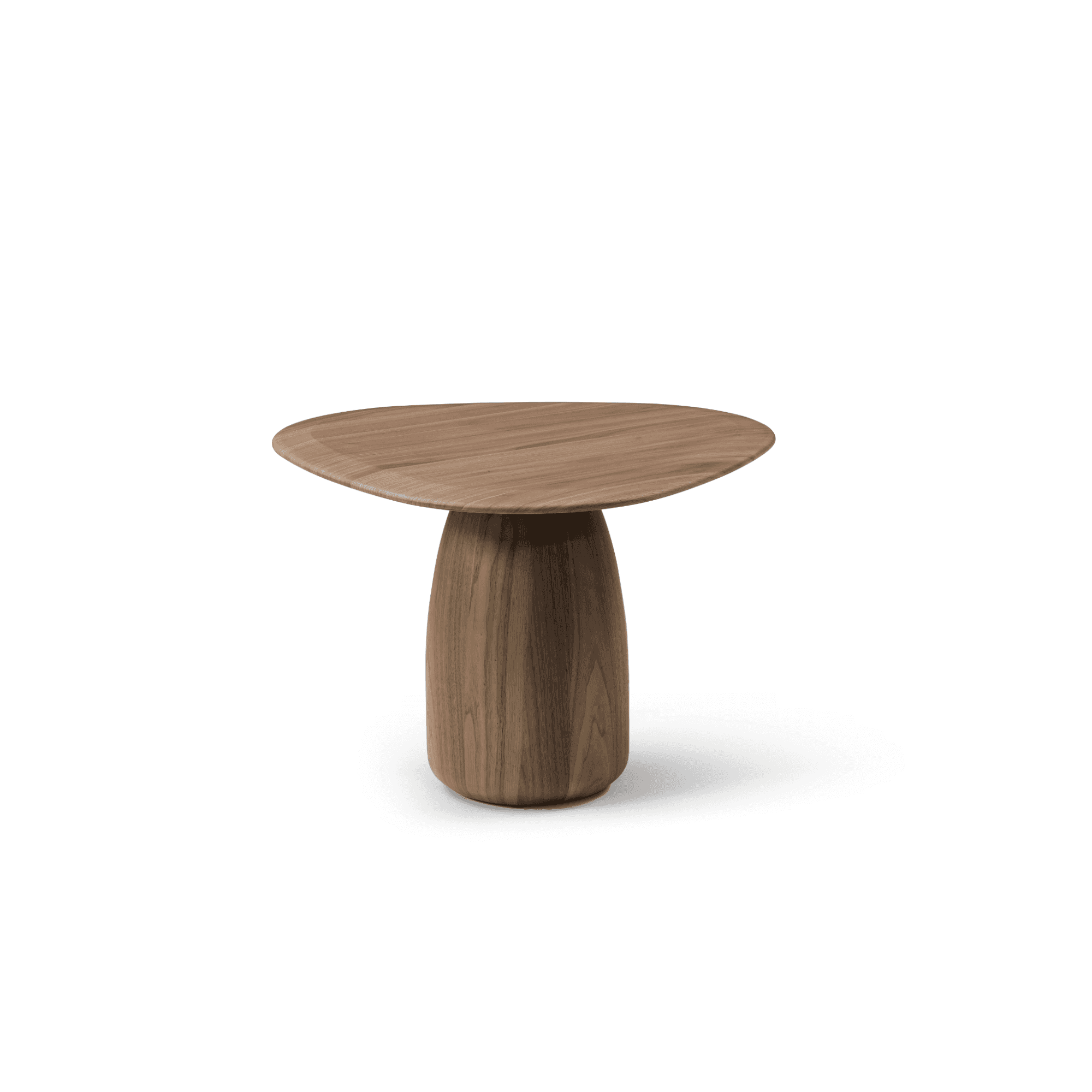 Basilca Walnut Wood Side Table by Tommy Franks