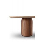 Basilca Walnut Wood & Travertine Dining Table by Tommy Franks