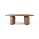 Basilca Ash Oak Wood 240cm Dining Table by Tommy Franks
