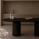 Basilca Matte Black 270cm Wood Dining Table by Tommy Franks