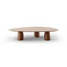 Basilca Walnut Wood & Travertine Coffee Table by Tommy Franks