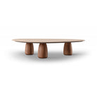 Basilca Walnut Wood & Travertine Coffee Table by Tommy Franks