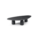 Basilca Matte Black Wood Coffee Table by Tommy Franks