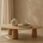 Basilca Ash Oak Wood Coffee Table by Tommy Franks