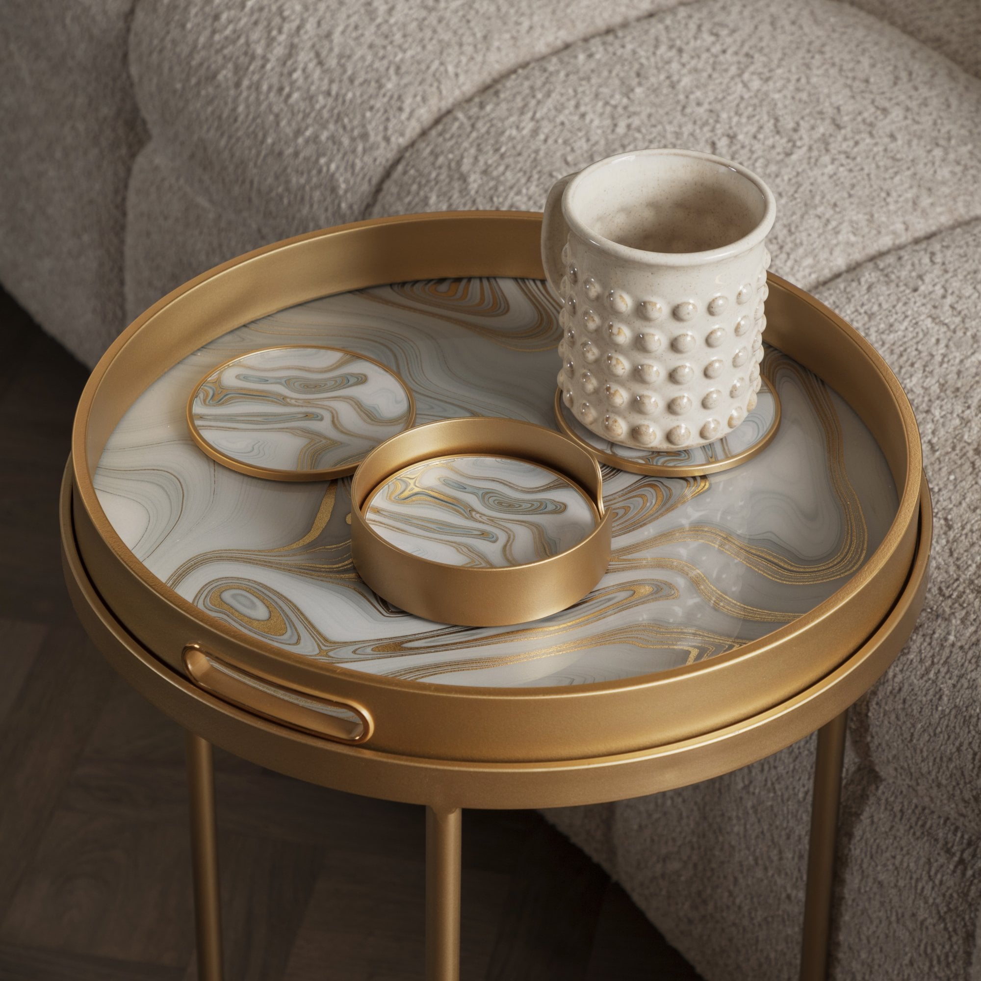 Gold Swirl Coasters Set of 4 – Cp Lighting & Interiors