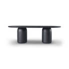 Basilca Matte Black 240cm Wood Dining Table by Tommy Franks