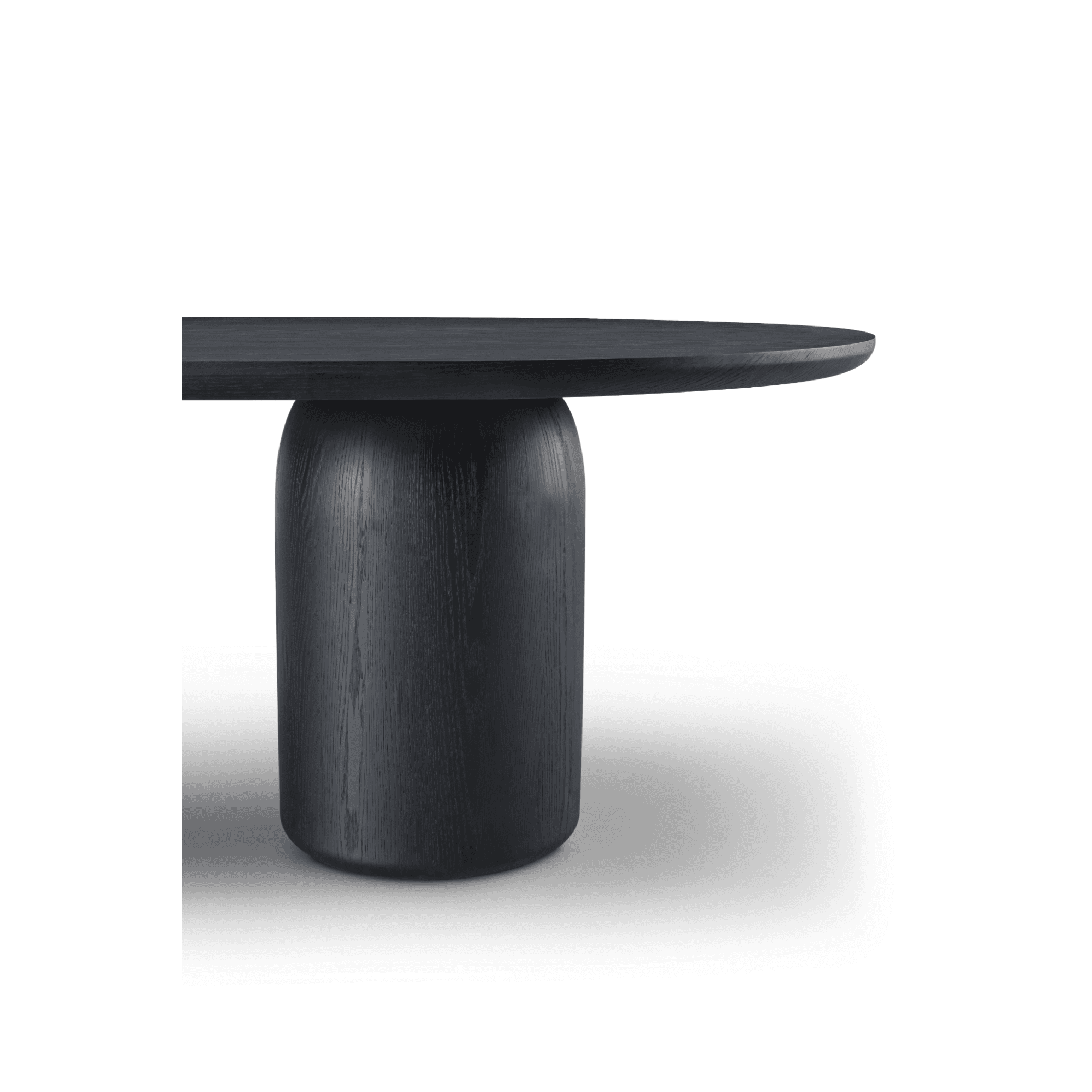 Basilca Matte Black 240cm Wood Dining Table by Tommy Franks