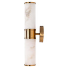 Charlize Gold Wall Light with Faux Marble Shade by Richmond Interiors
