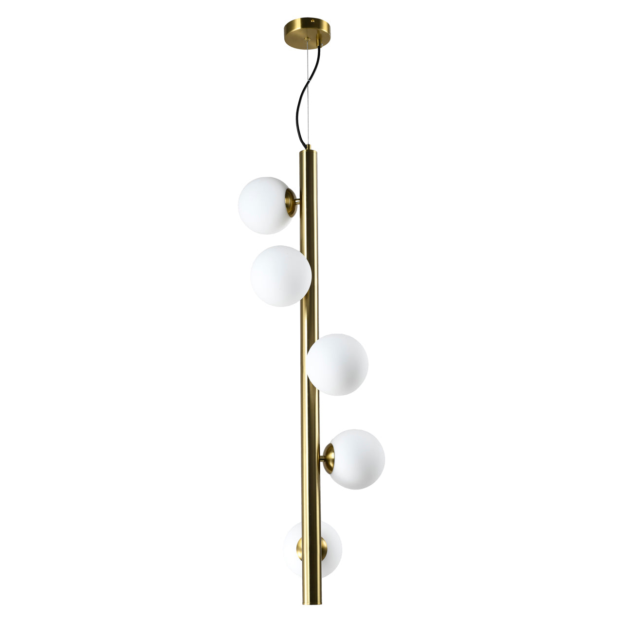 Elorie Antique Brass & Opal Globes Pendant Light by Richmond Interiors