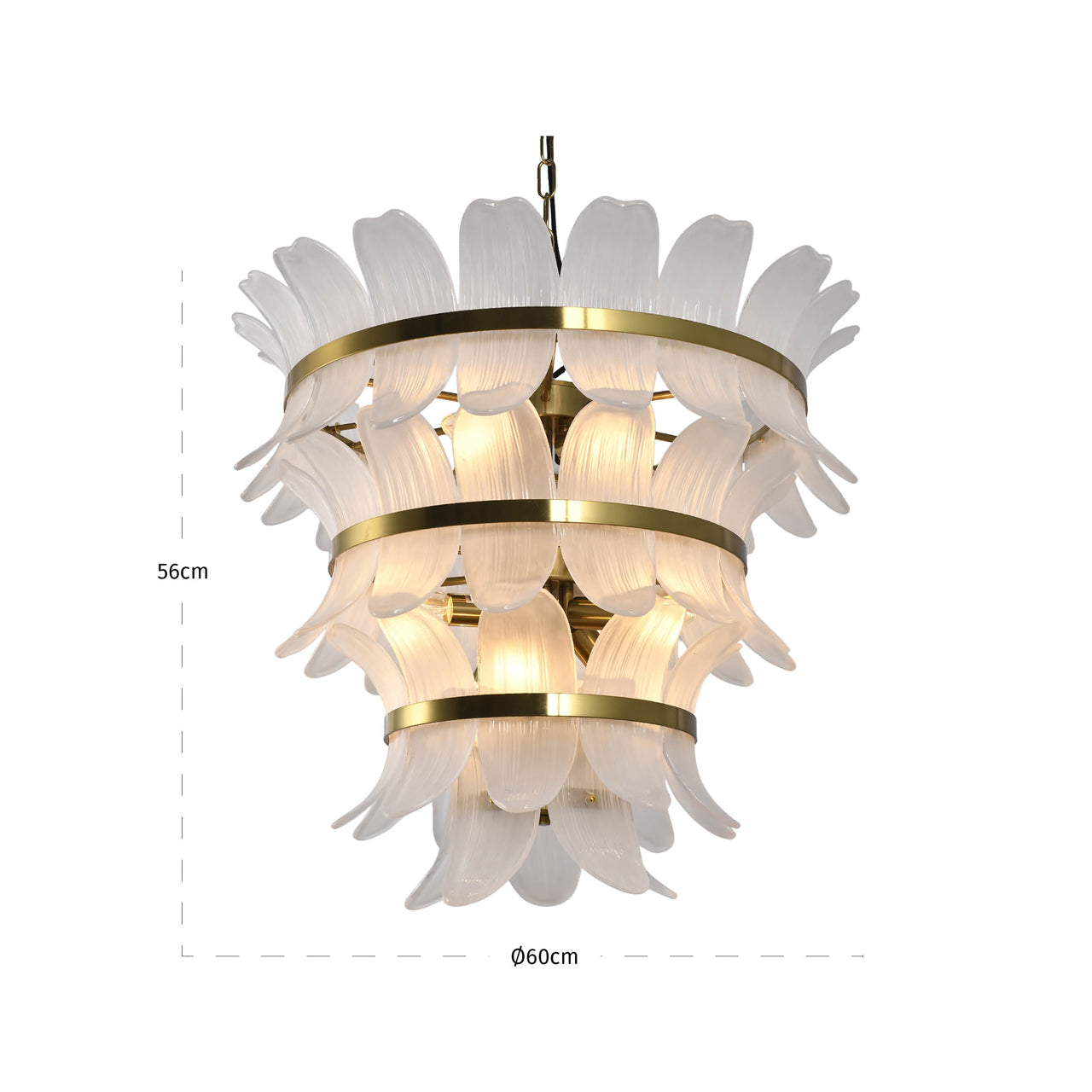 Ameline Antique Brass Chandelier by Richmond Interiors