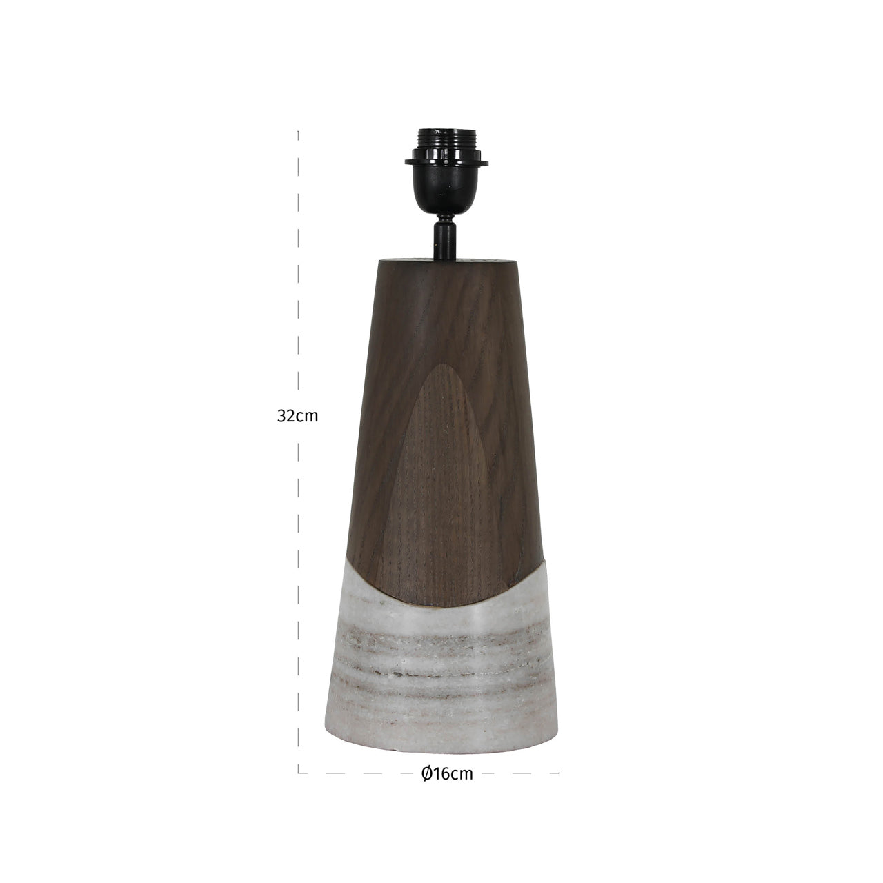 Peyton Smoked Charcoal Table Lamp (Base Only) by Richmond Interiors