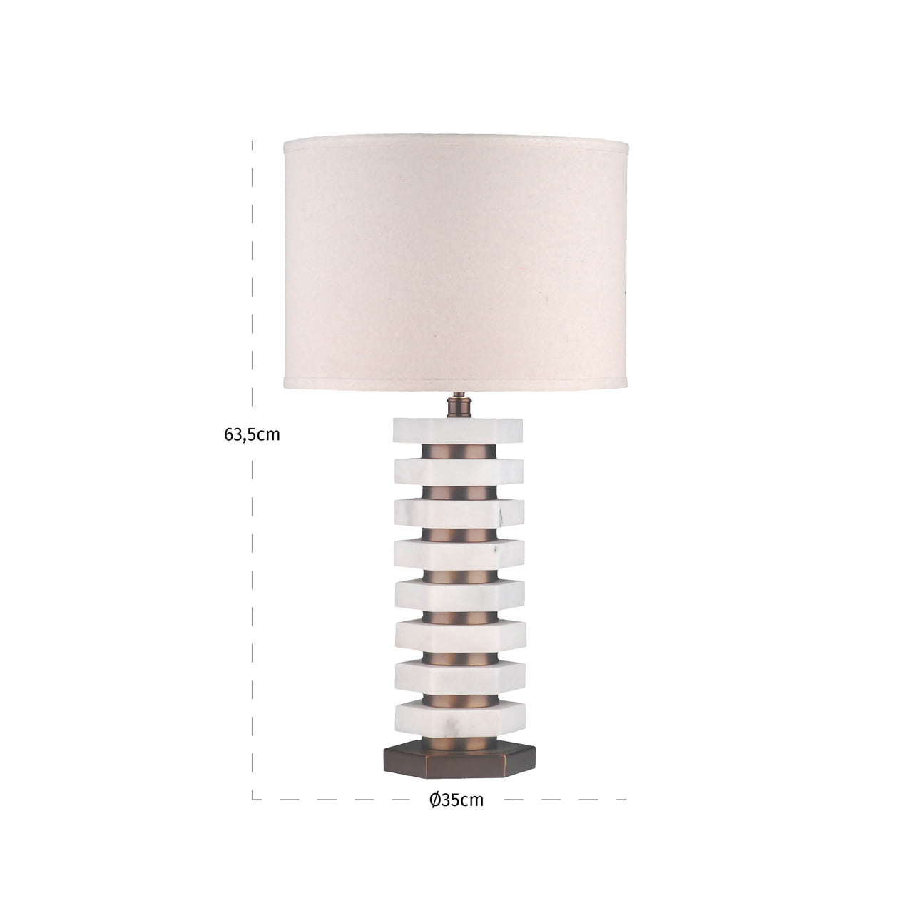 Haspen Natural Marble Table Lamp by Richmond Interiors
