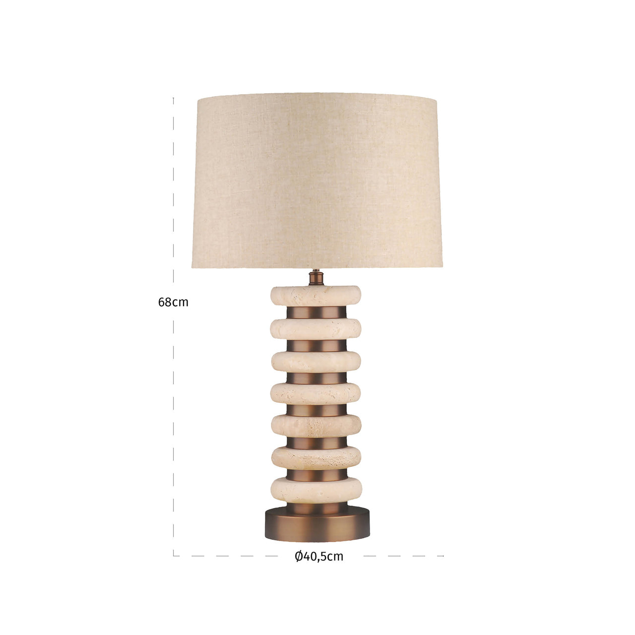 Blair Natural Travertine Table Lamp by Richmond Interiors
