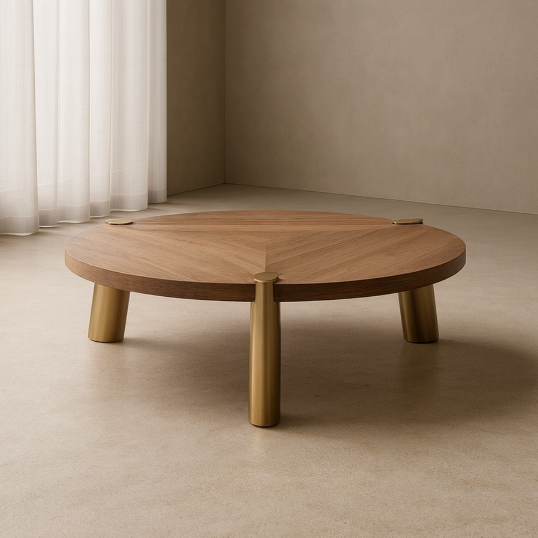 Amara Walnut Wood Coffee Table by Tommy Franks