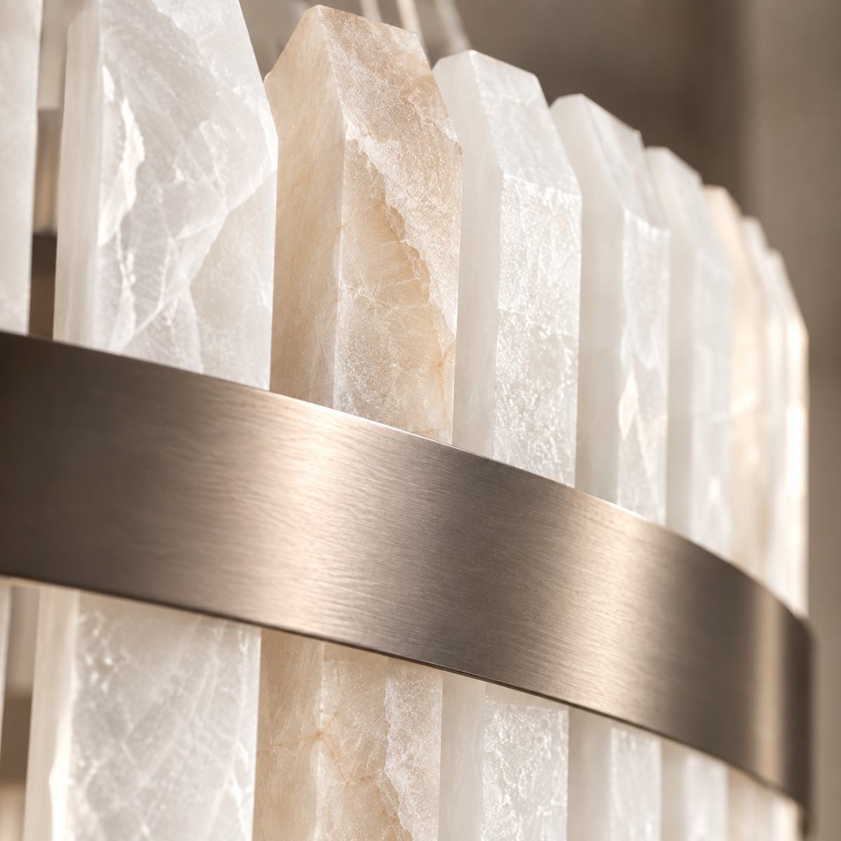 Lunara Bronze & Alabaster Pendant 65cm by Decorum Collection