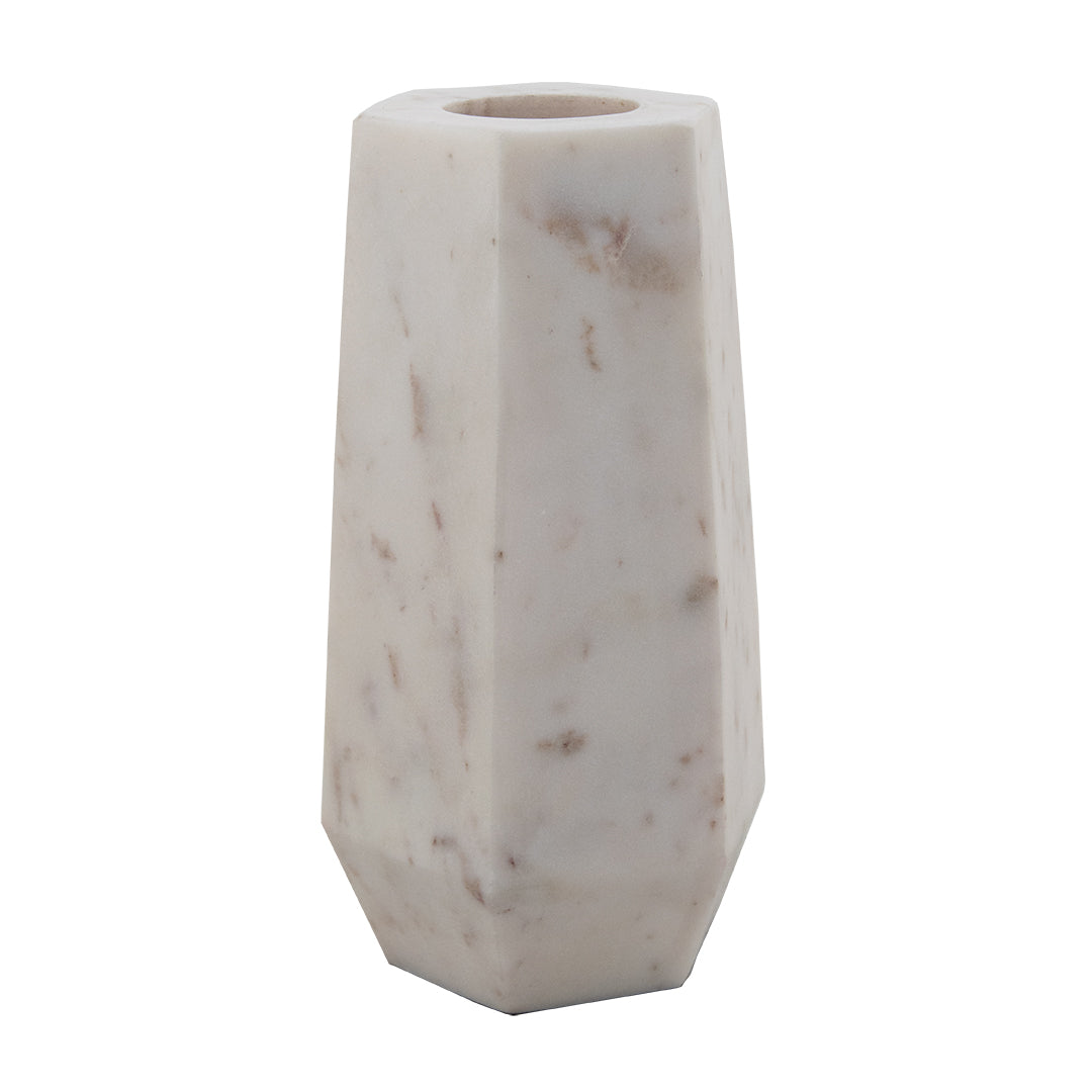 Alora Small White Marble Vase - 23cm by RV Astley