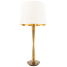 Lirin Antique Brass Table Lamp with White Opal Shade by RV Astley