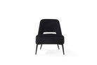 Avesa Black Velvet Lounge Chair by Tommy Franks