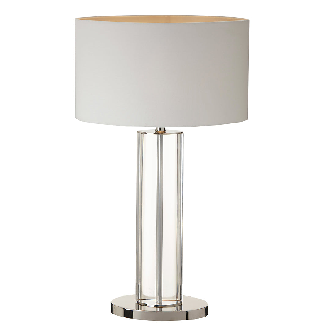 Lisle Tall Clear Crystal & Metal Table Lamp by RV Astley