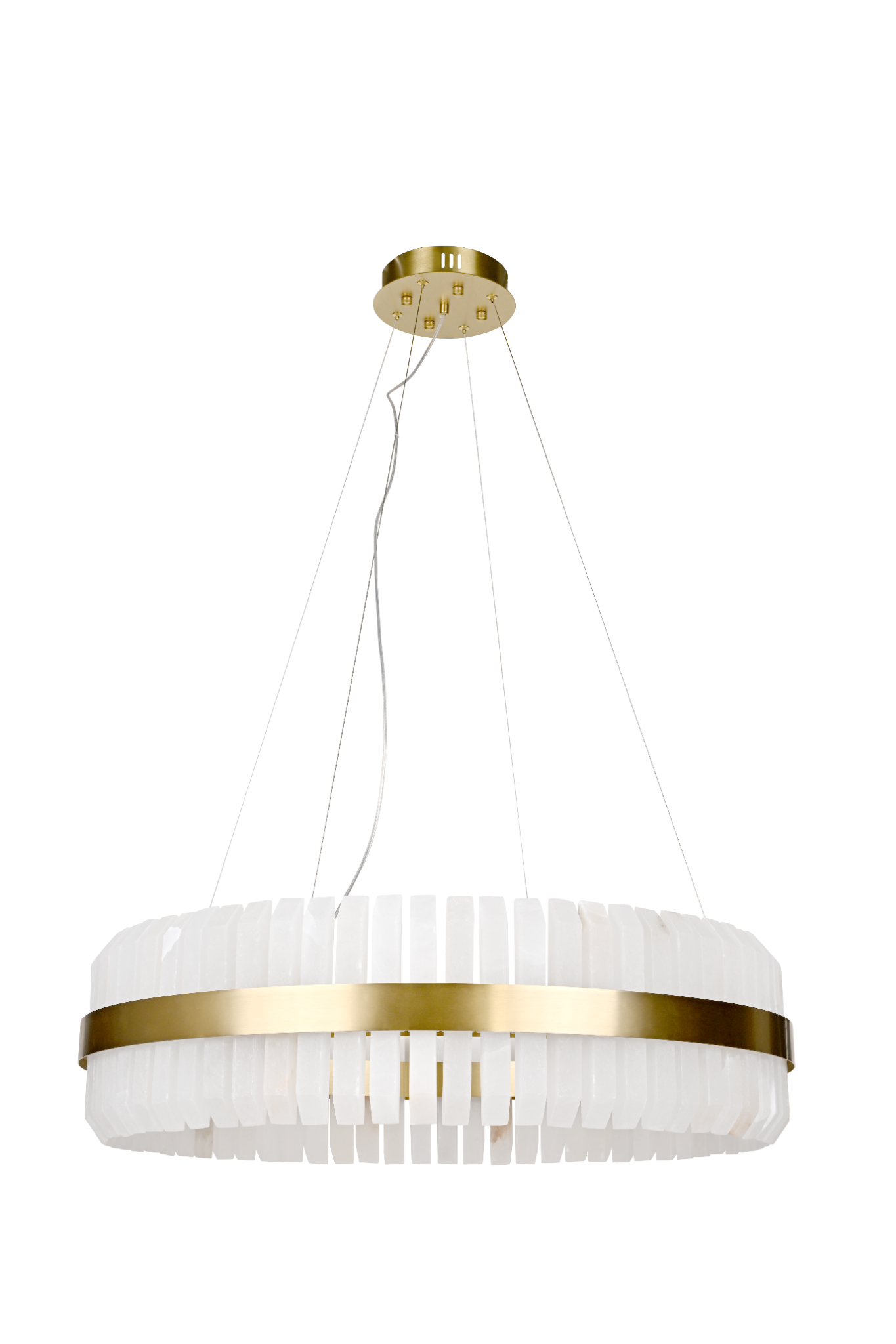 Salerno Gold & Alabaster Pendant 80cm by Luxe Collection