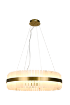 Salerno Gold & Alabaster Pendant 65cm by Luxe Collection