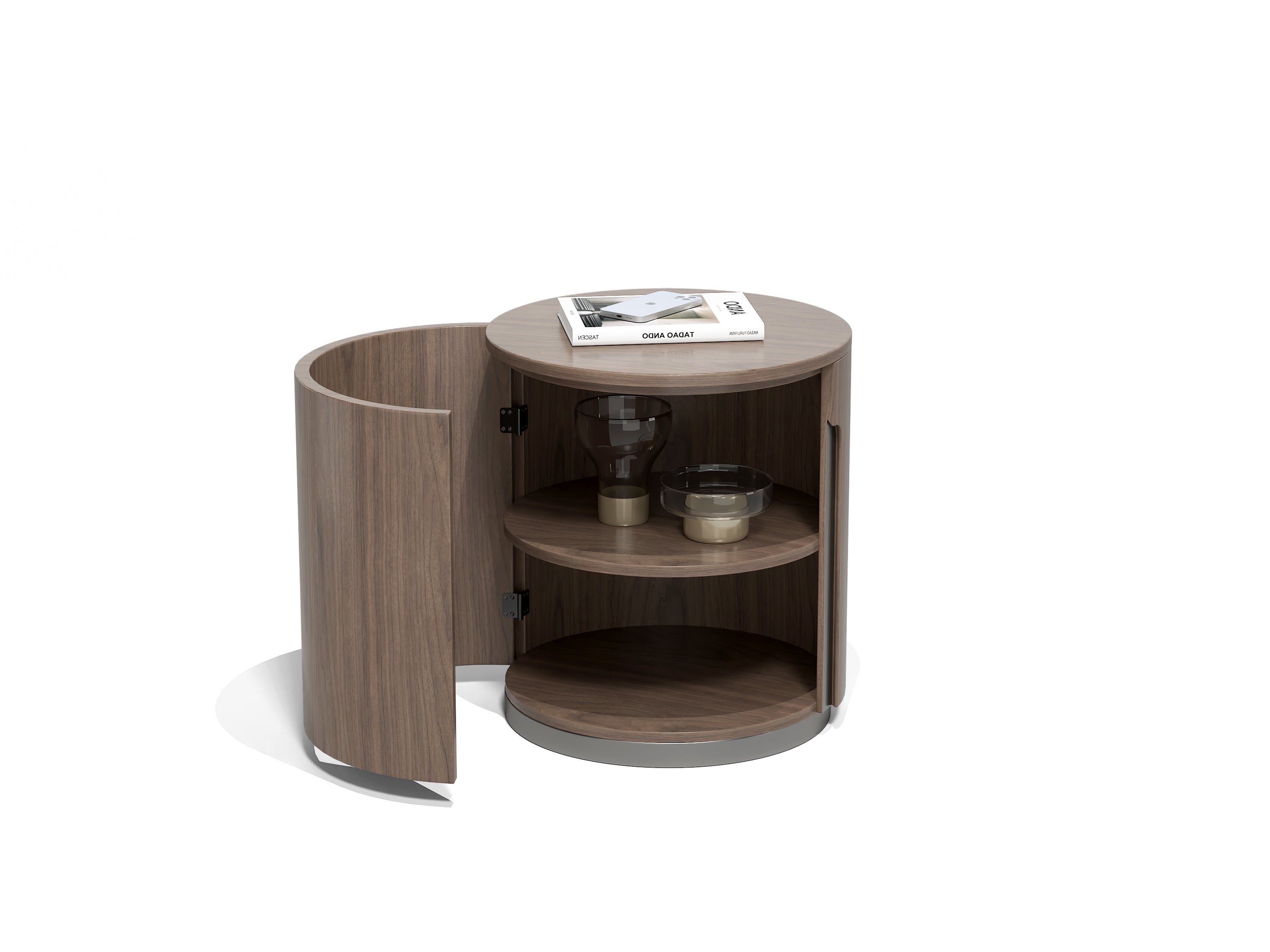 Darcy Walnut Side Table by Tommy Franks