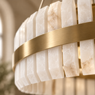 Salerno Gold & Alabaster Pendant 65cm by Luxe Collection