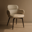 Jesi Natural Fabric Swivel Dining Armchair by Tommy Franks