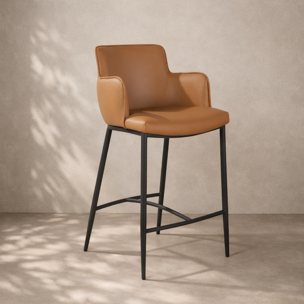 Kim Tan Counter Stool by Tommy Franks