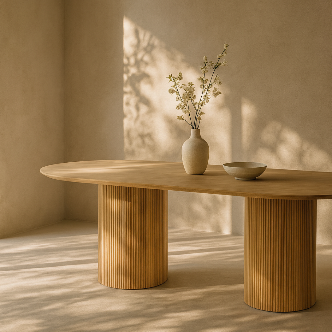 Lantine 240 Dining Table - Pill Shaped - Ash Oak by Tommy Franks