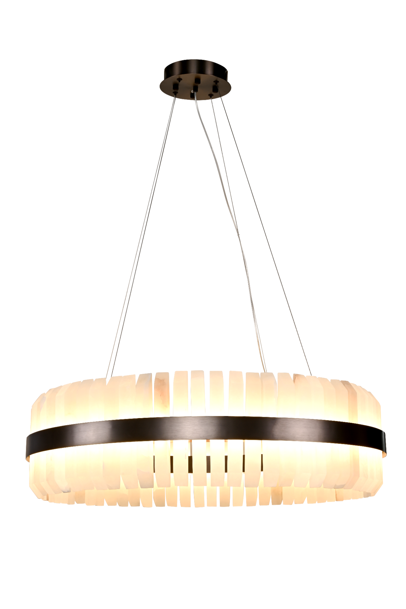 Lunara Bronze & Alabaster Pendant 80cm by Decorum Collection