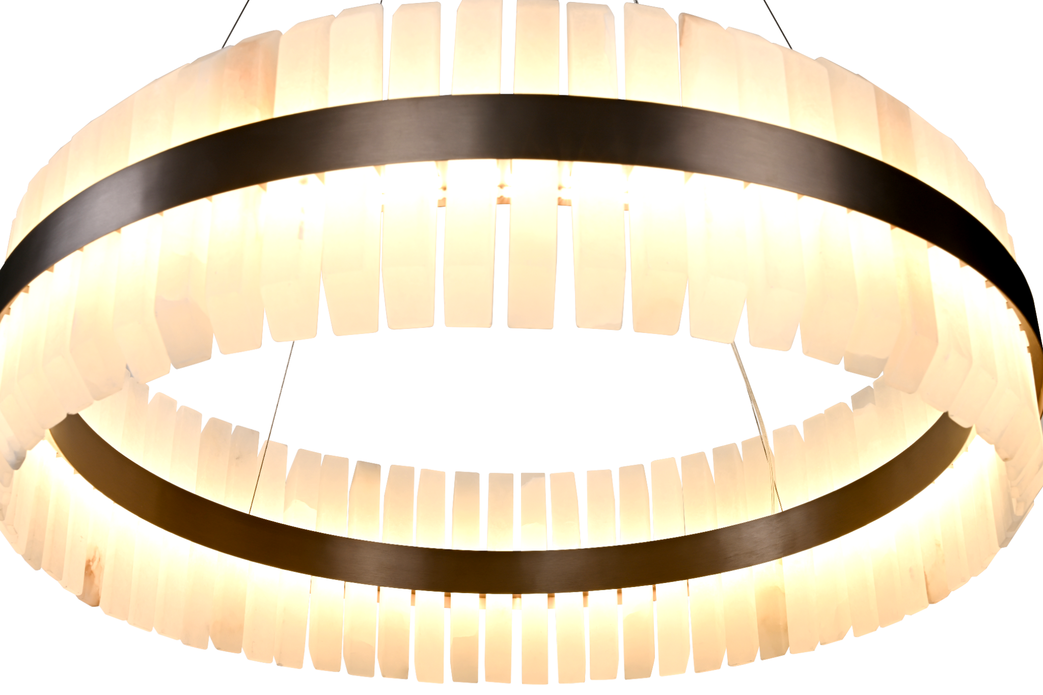Lunara Bronze & Alabaster Pendant 80cm by Decorum Collection