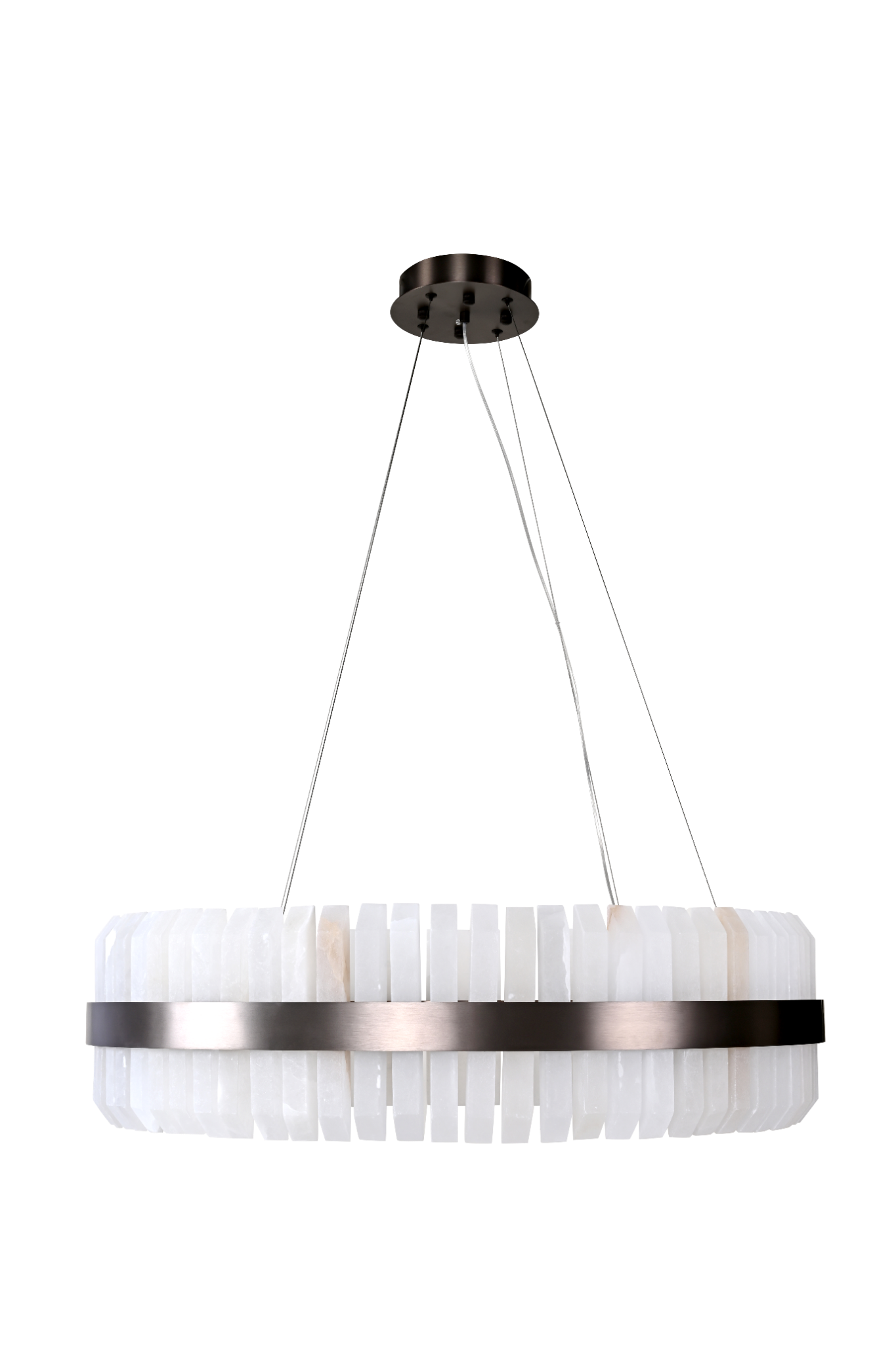 Lunara Bronze & Alabaster Pendant 80cm by Decorum Collection