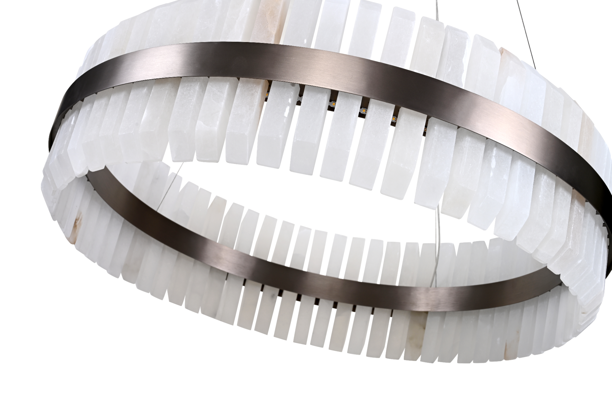Lunara Bronze & Alabaster Pendant 80cm by Decorum Collection