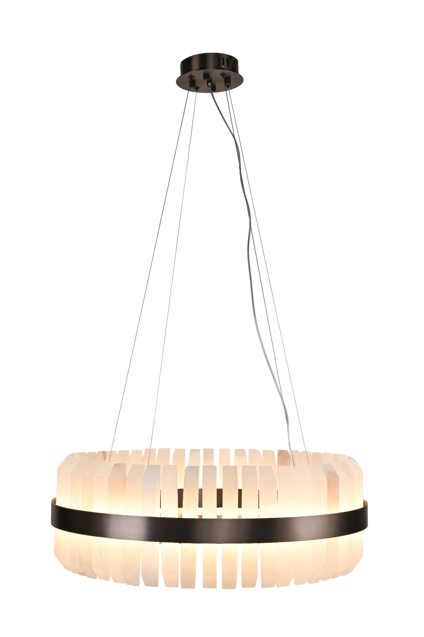 Lunara Bronze & Alabaster Pendant 65cm by Decorum Collection