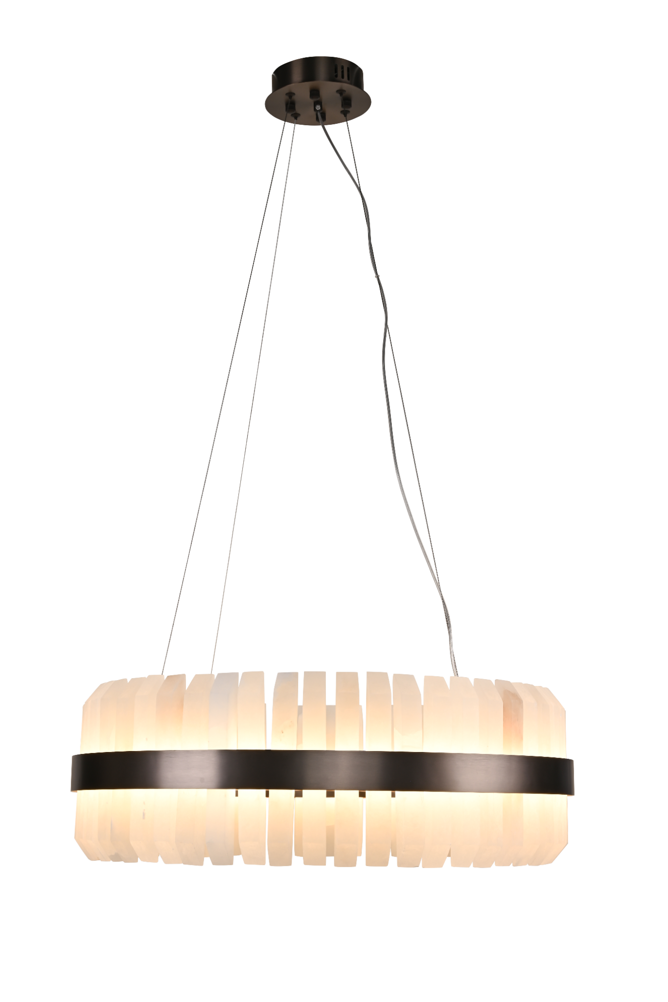 Lunara Bronze & Alabaster Pendant 65cm by Decorum Collection