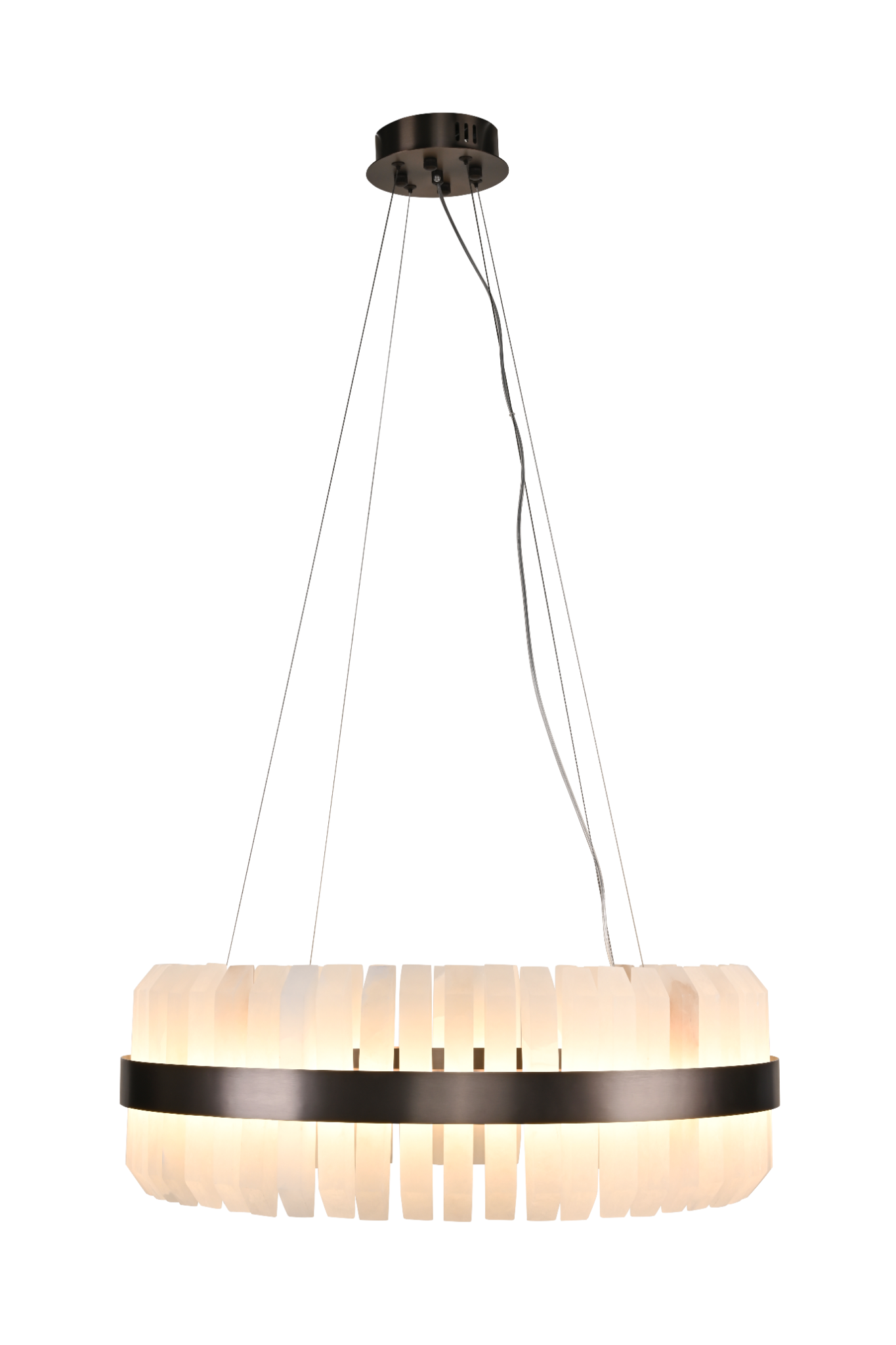 Lunara Bronze & Alabaster Pendant 65cm by Decorum Collection