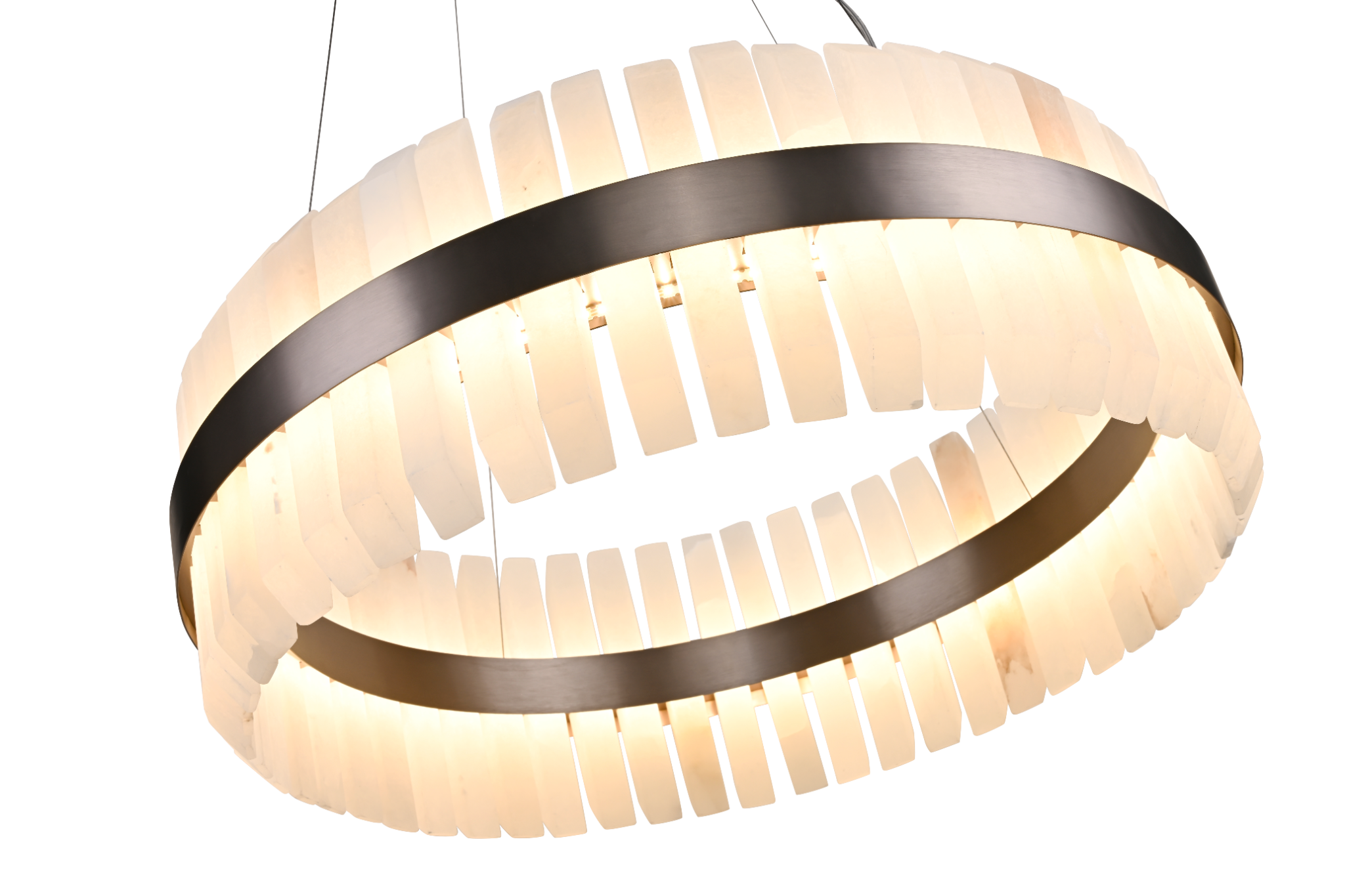 Lunara Bronze & Alabaster Pendant 65cm by Decorum Collection