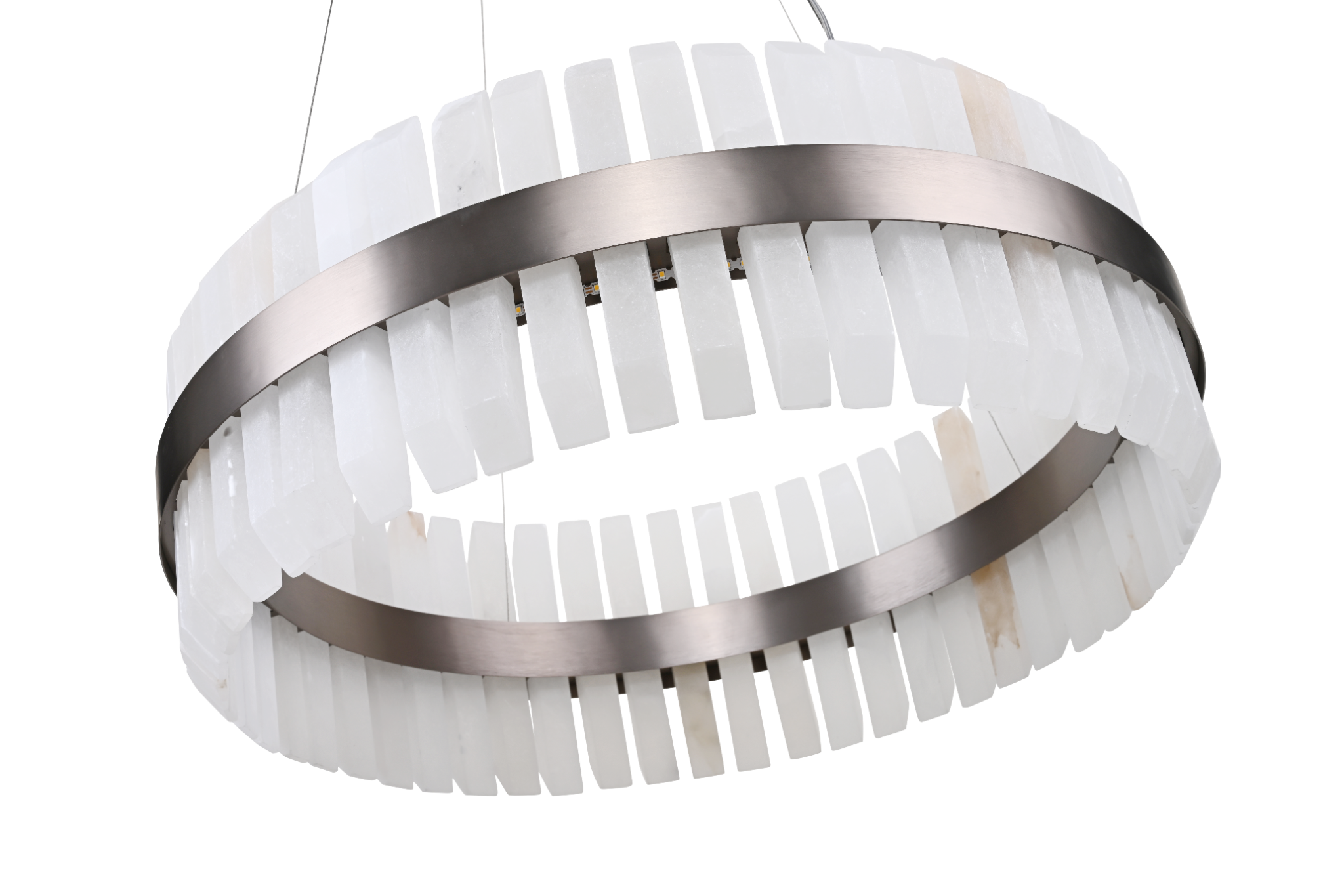 Lunara Bronze & Alabaster Pendant 65cm by Decorum Collection