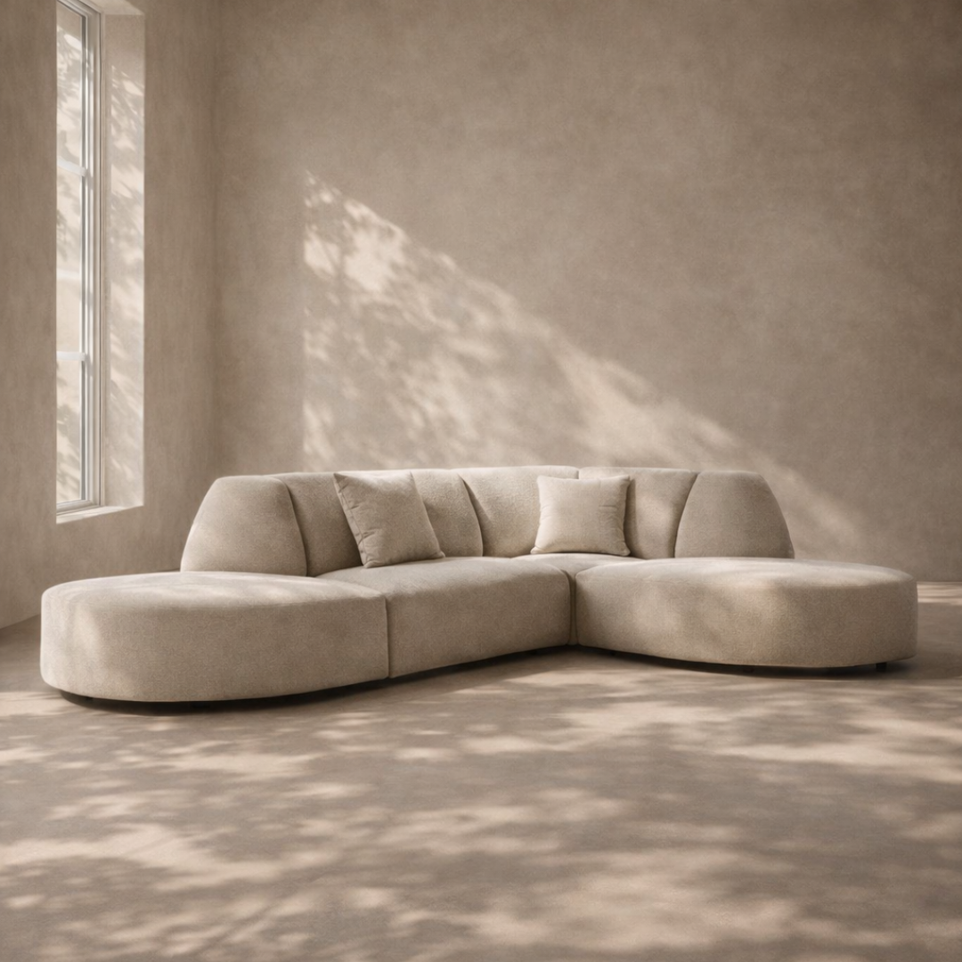 Marseille Cream 4-Seater Sofa by Tommy Franks