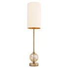 Jarama Cognac Crystal & Antique Brass Table Lamp by RV Astley