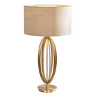 Olive Pale Gold Table Lamp with Fabric Shade by RV Astley